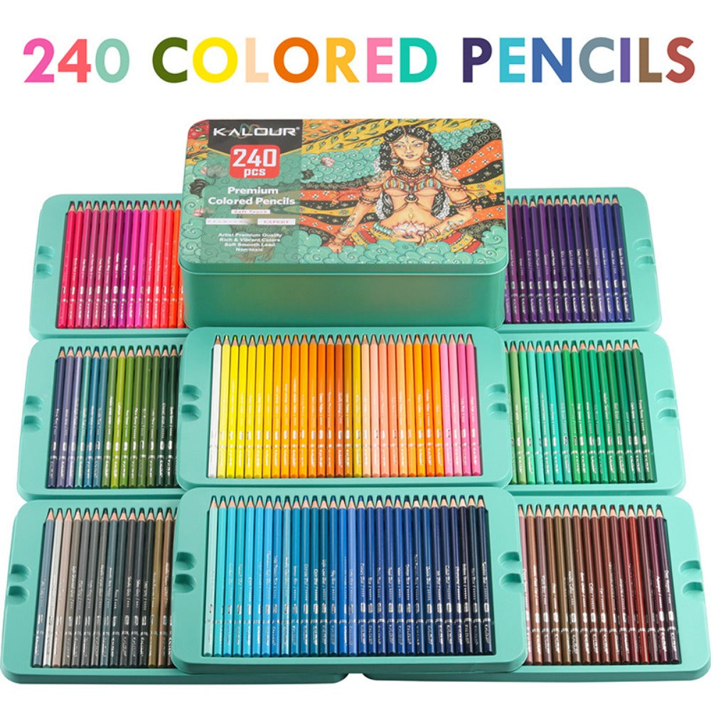 240 Colors Lead Pencils Set, Hand Drawn Graffiti Colored Pencils, Art Drawing Pencils