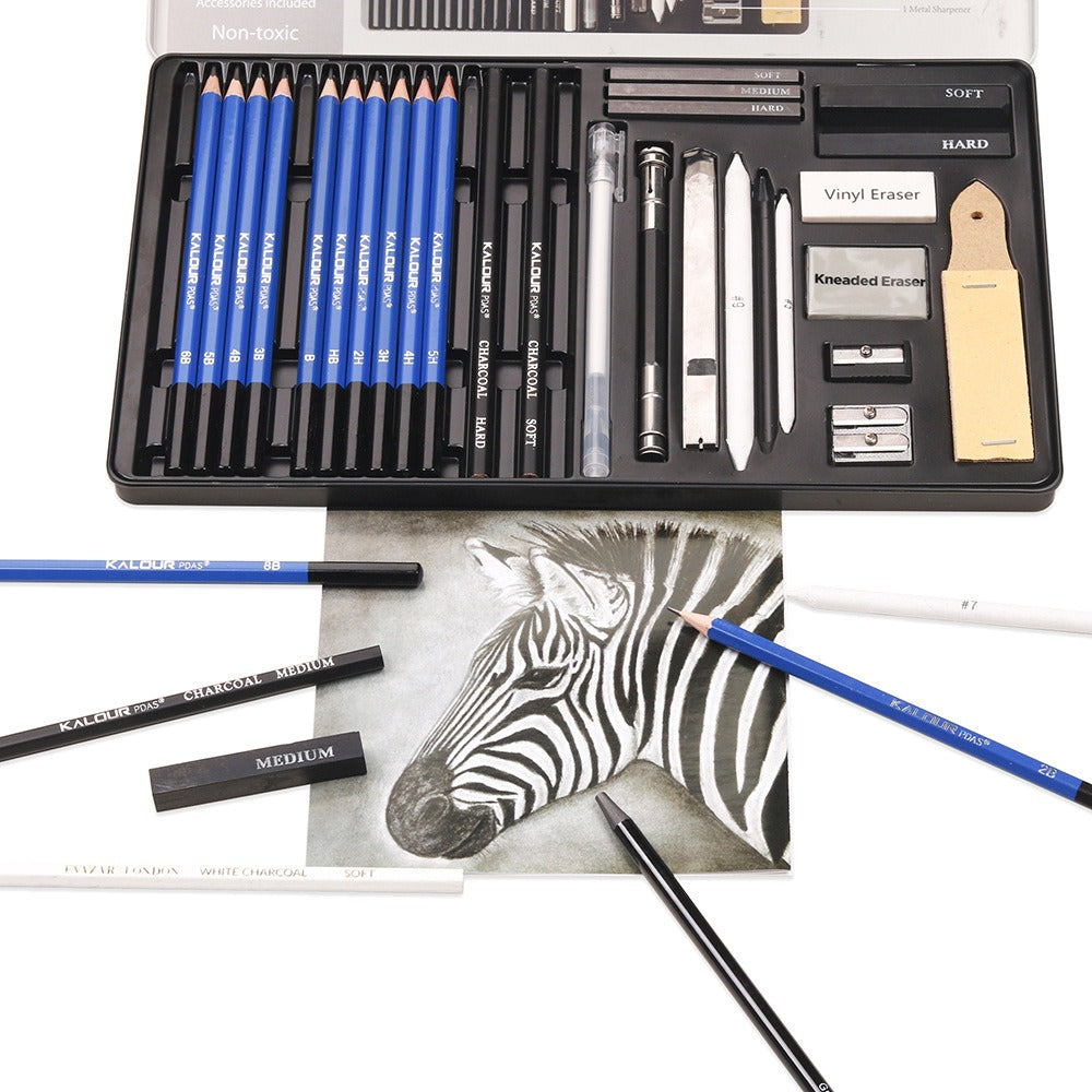 36 Sketching Tools, Professional Artist Drawing Pencils Sketching Pencil Set