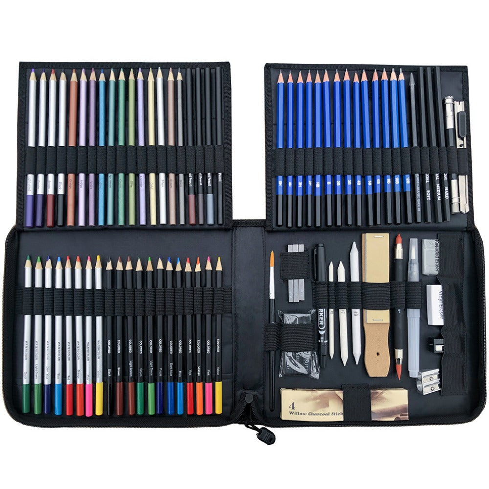 83 Sketching Color Pencil Set, Professional Art Drawing Pencils Stationery Set