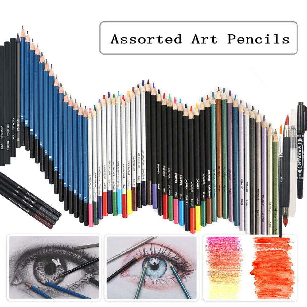 83 Sketching Color Pencil Set, Professional Art Drawing Pencils Stationery Set