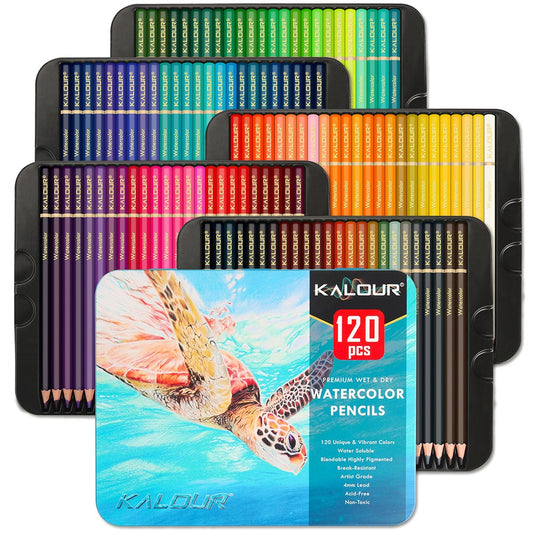 120 Colors, Water-soluble Colored Pencils, Art Drawing Pencils, Colored Lead Painting Tin Set