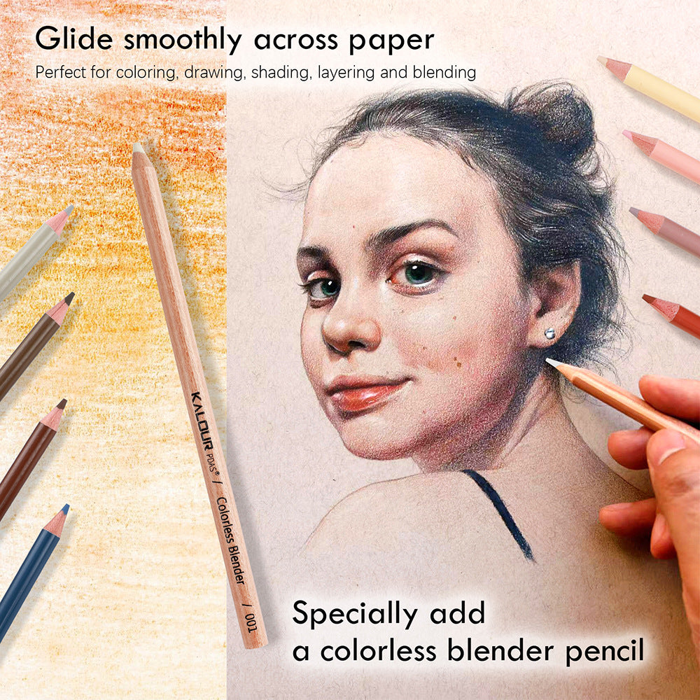 35 Colors Skin Tone Colored Pencil, Oil Color Pencils Art Painting Color Lead Set with Paper Box