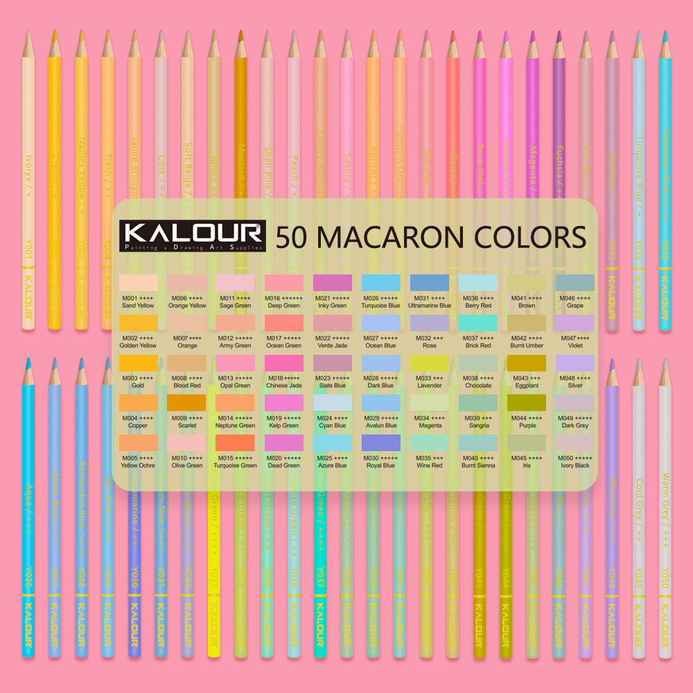 50 Colors Macaron Colored Pencils, Art Graffiti Pencils, Painting Colored Pencils Set