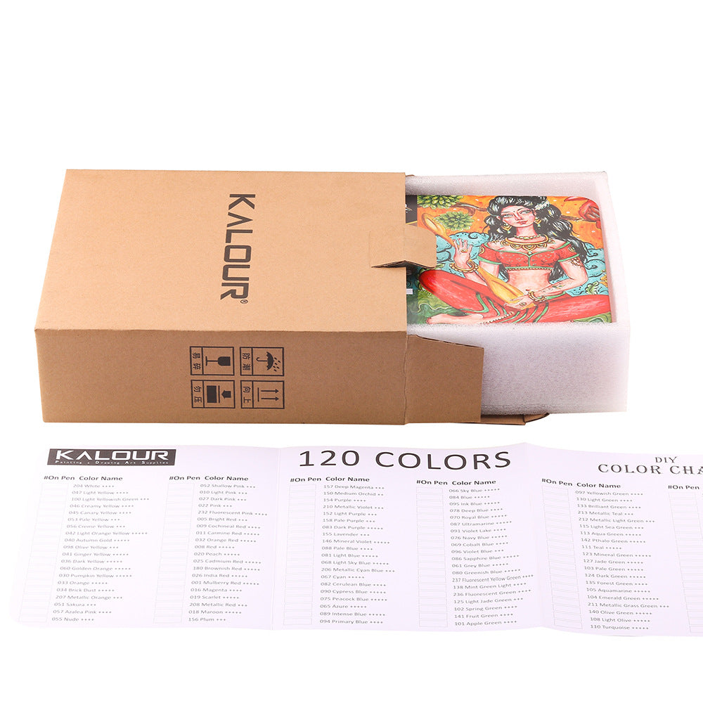 120 Colors Oil Colored Pencil, Bass Wood Drawn Graffiti Color Filling 3.3mm Lead Set, Drawing Pencils with Tin Box