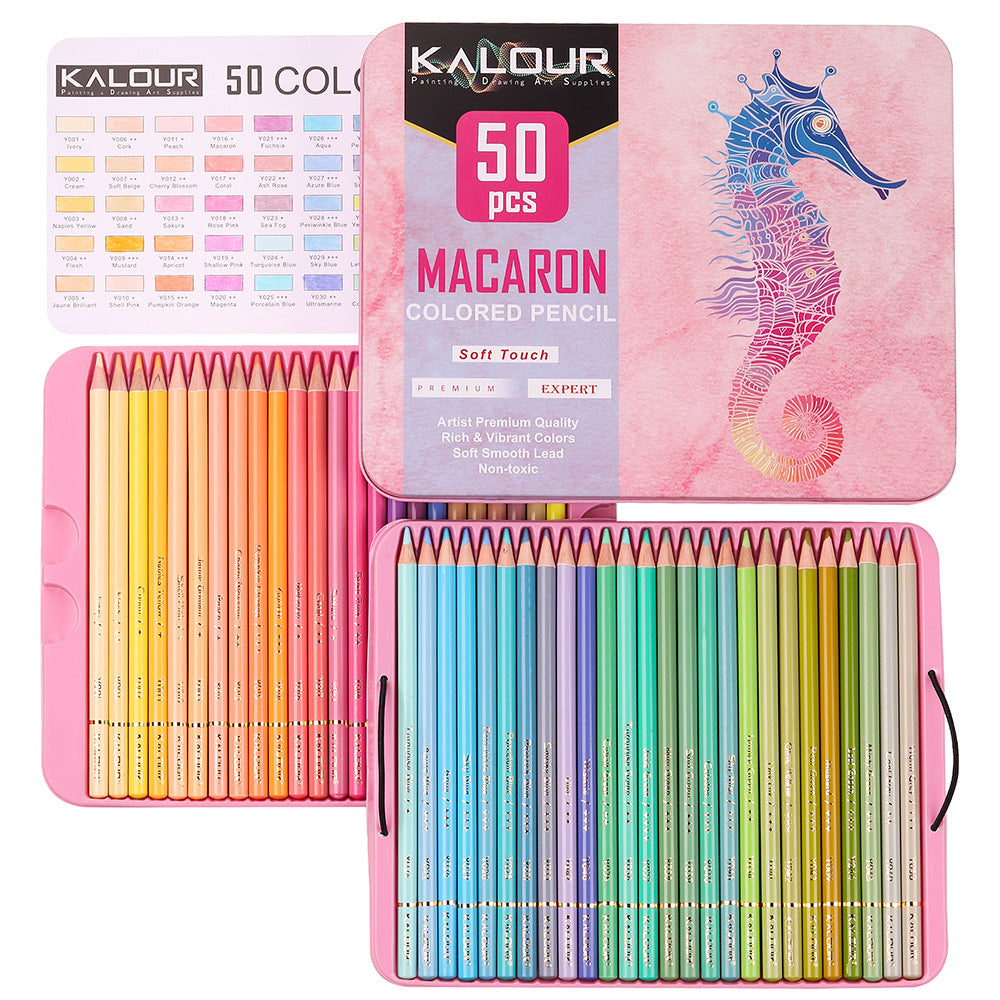 50 Colors Macaron Colored Pencils, Art Graffiti Pencils, Painting Colored Pencils Set