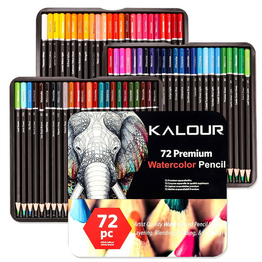 72 Colors Water-soluble Colored Pencils Iron Box Set, Painted and Filled with Colored Pencils, Hand Drawn Graffiti Watercolor Pencils