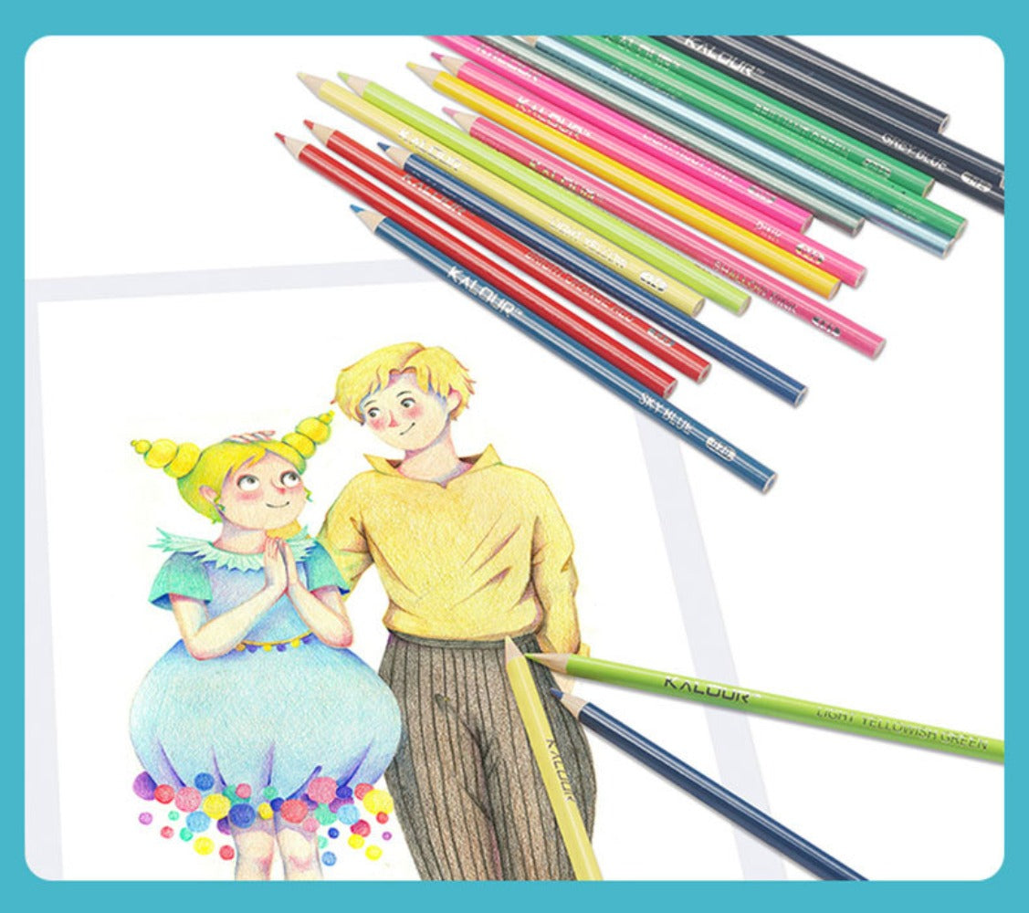 180 Colors Pencil Drawing Set, Metal Lead Colored Pencils Art