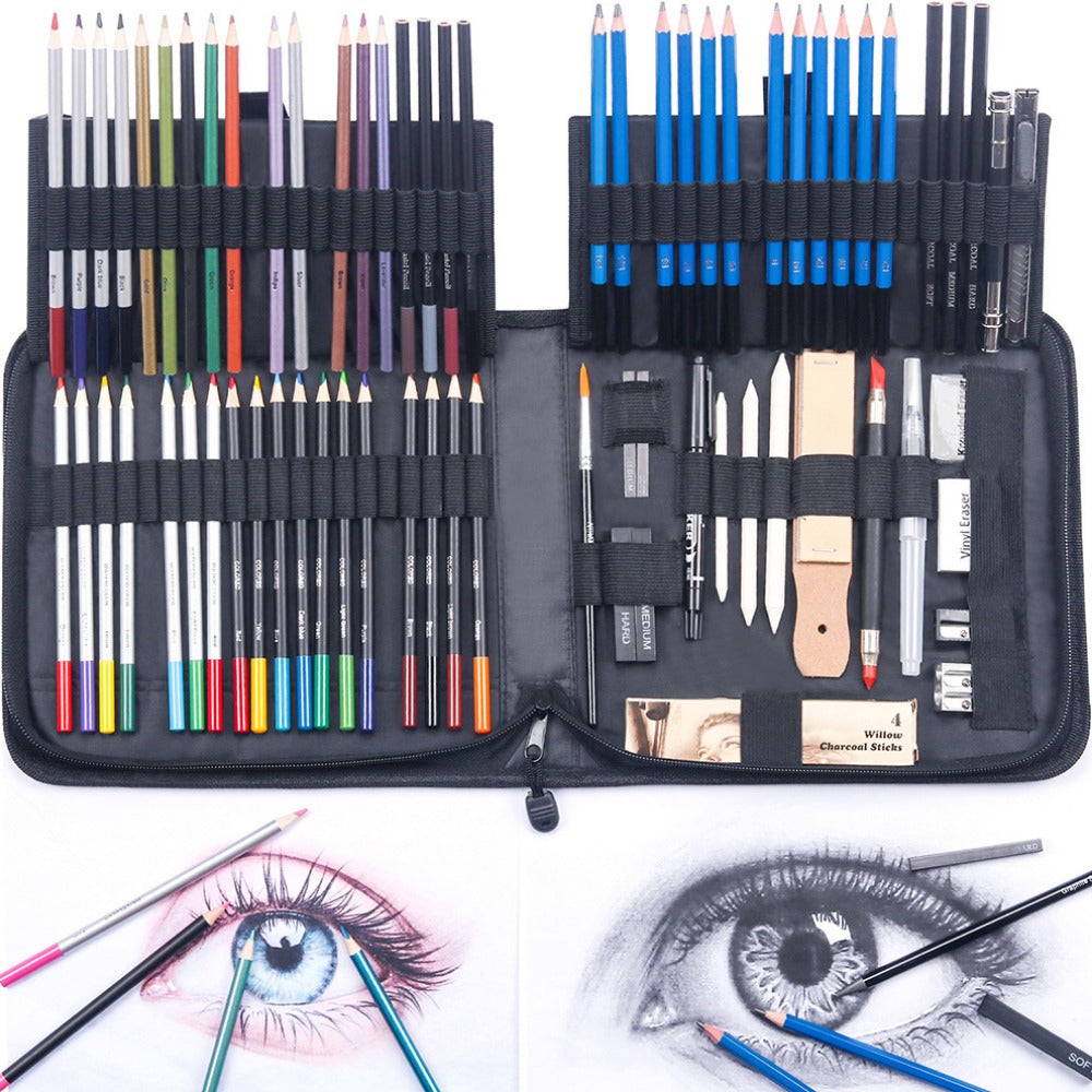 83 Sketching Color Pencil Set, Professional Art Drawing Pencils Stationery Set