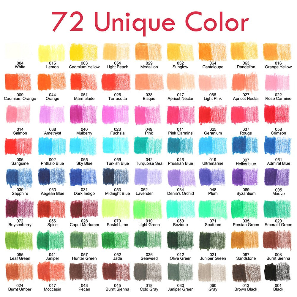 75 Colors Pencil Sets for Artist Painting and Mapping, Colored Lead Oil Colored Pencils with Paper Tube